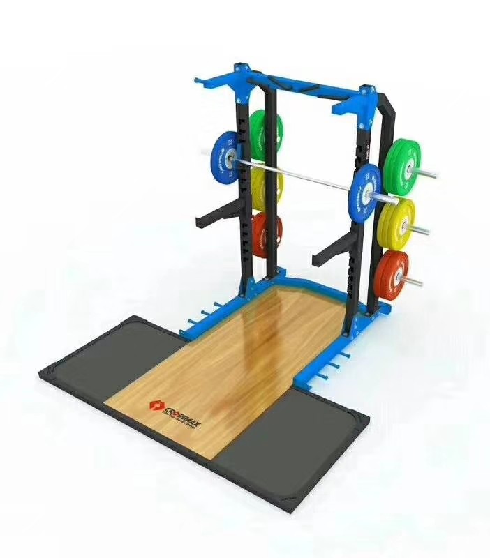 Cross Fitness Gym Equipment Power Full Squat Rack With Weighting Platform