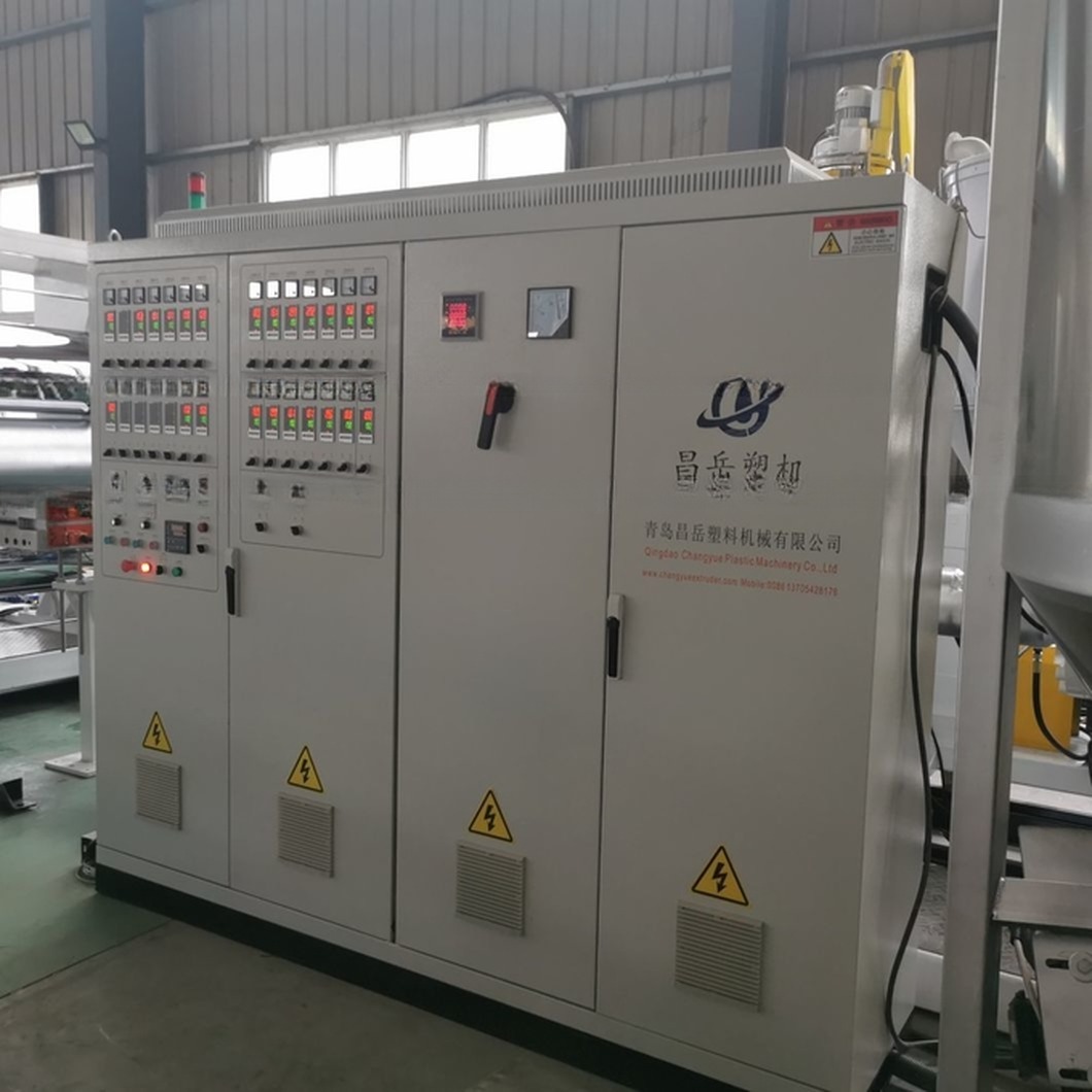 Plastic Sheet Extruder Machine / PP PS ABS HIPS Theromofroming Roll Sheet Extrusion Machine