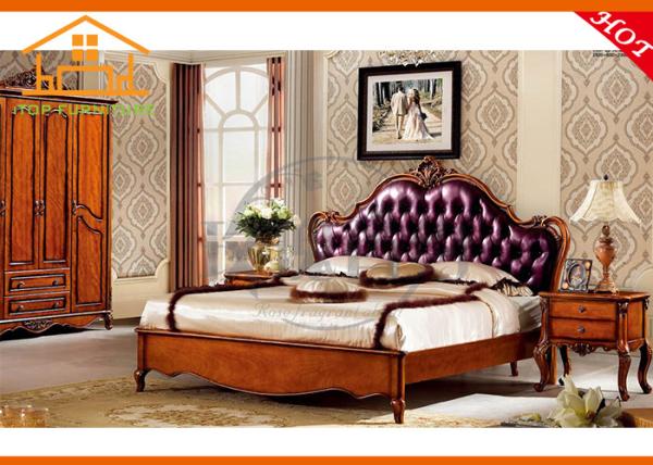 Indian antique wooden leather luxury royal oak bedroom furniture designs royal
