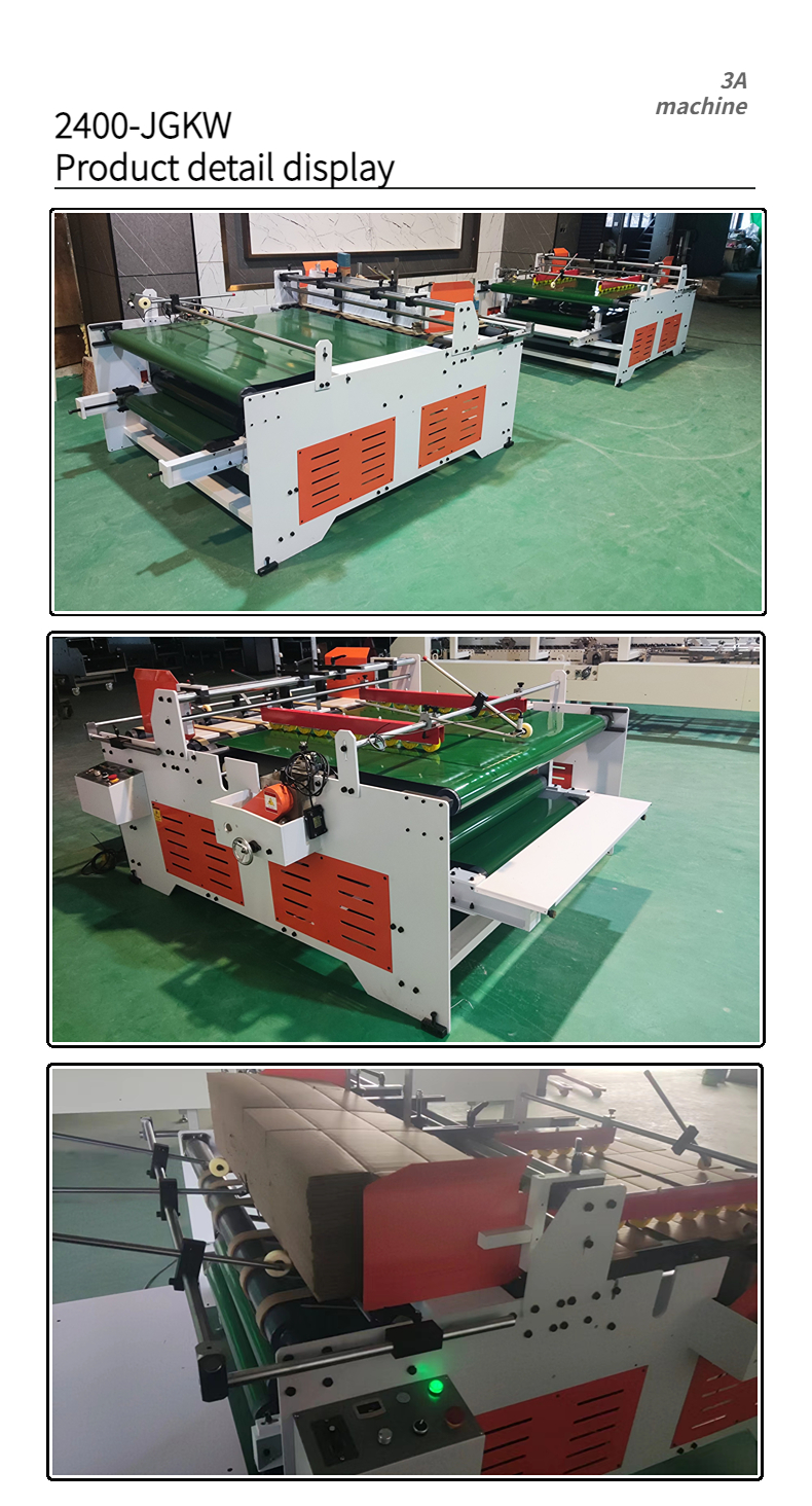 1600 KG Capacity CQT2400 Semi Automatic Folder Gluer for Corrugated Box Gluing Machine