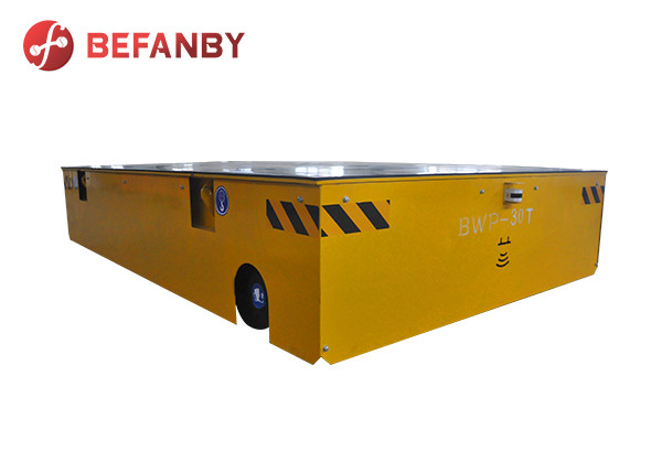 Steering 10T Electric Transfer Platform Cart On Workshop Floor