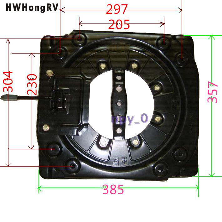 Car Seat Swivel for Bus and Motorhomes RV Modification Parts Campervan Seat Adaptors for Motor Home Steel Rotating Universal