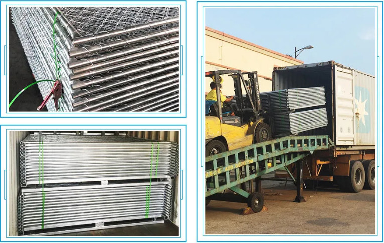 Q195 Q235 6ftX10Ft Galvanized Temporary Fencing OHSAS Approval