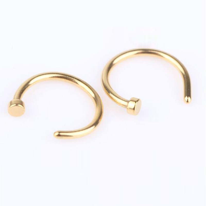 Fake Septum Medical Titanium Nose Ring Silver Gold Body Clip Hoop For Women Septum Piercing Clip Jewelry Gift