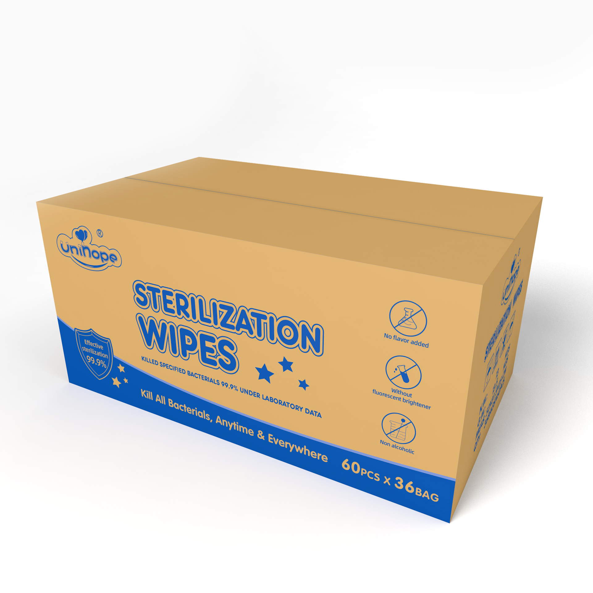 MSDS Certified Alcohol-Free Disposable Wet Disinfectant Wipes for Sensitive Baby Skin