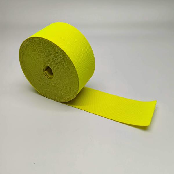 Custom Fashion Logo Elastic Yellow Oxford Reflective Webbing For Bag Garmen