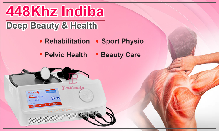 Deep 448khz Diathermy Tecar Therapy Machine For Plantar Fasciitis