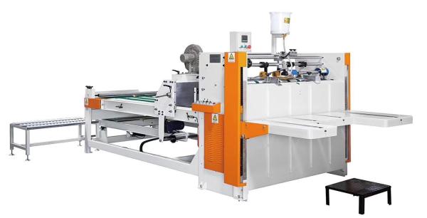 Horizontal Output Folder Gluer Machine Semi Automatic Carton Box Photoelectric