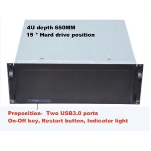 Private Mold 4U650B Gpu Server Chassis with 15 Hot-swappable Hard Disks and