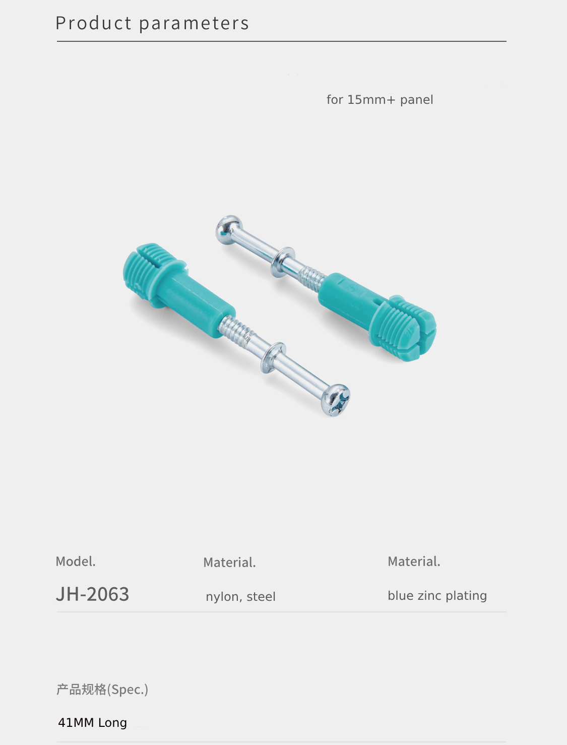 Minifix Spreading Bolts