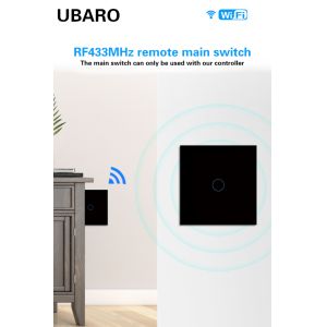  1 Gang Wireless Remote Switch 433rf Wall Control Wifi Wall Switch Live Wire Control With Led Indicator Manufactures