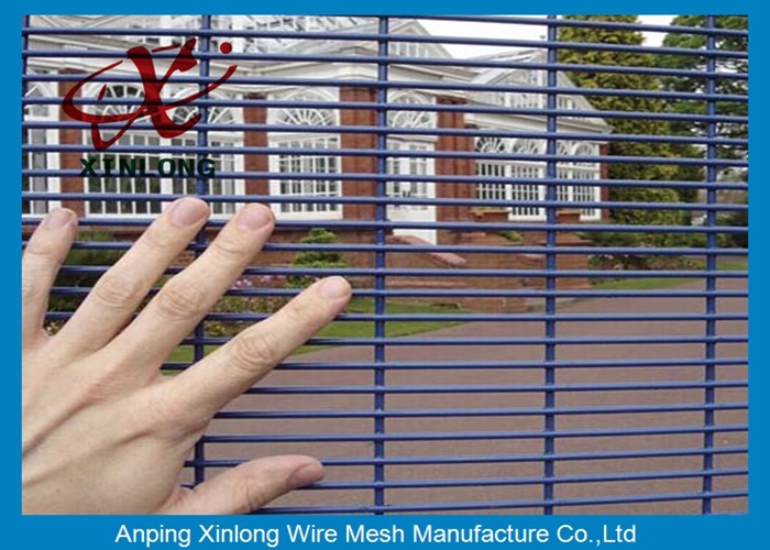 Anti - Climbing Galvanized 358 High Security Fence Convenient Installation for Airport