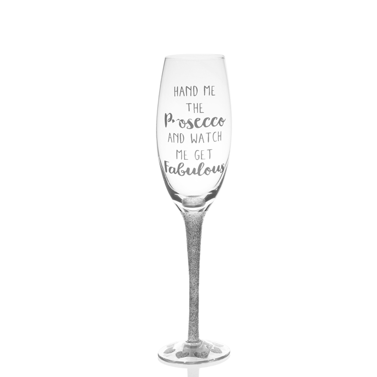 Professional custom personalized lead-free crystal champagne flute glass cup