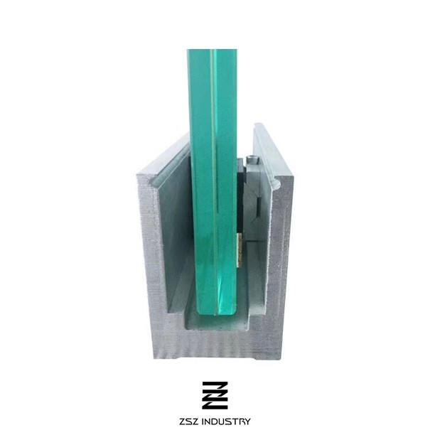 H100mm X W62mm Aluminium U Section Channel For Stainless Steel Railing Base
