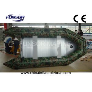 China Aluminum Floor Camouflage Inflatable Boat , Six Person Advanced Inflatable Kayak on sale