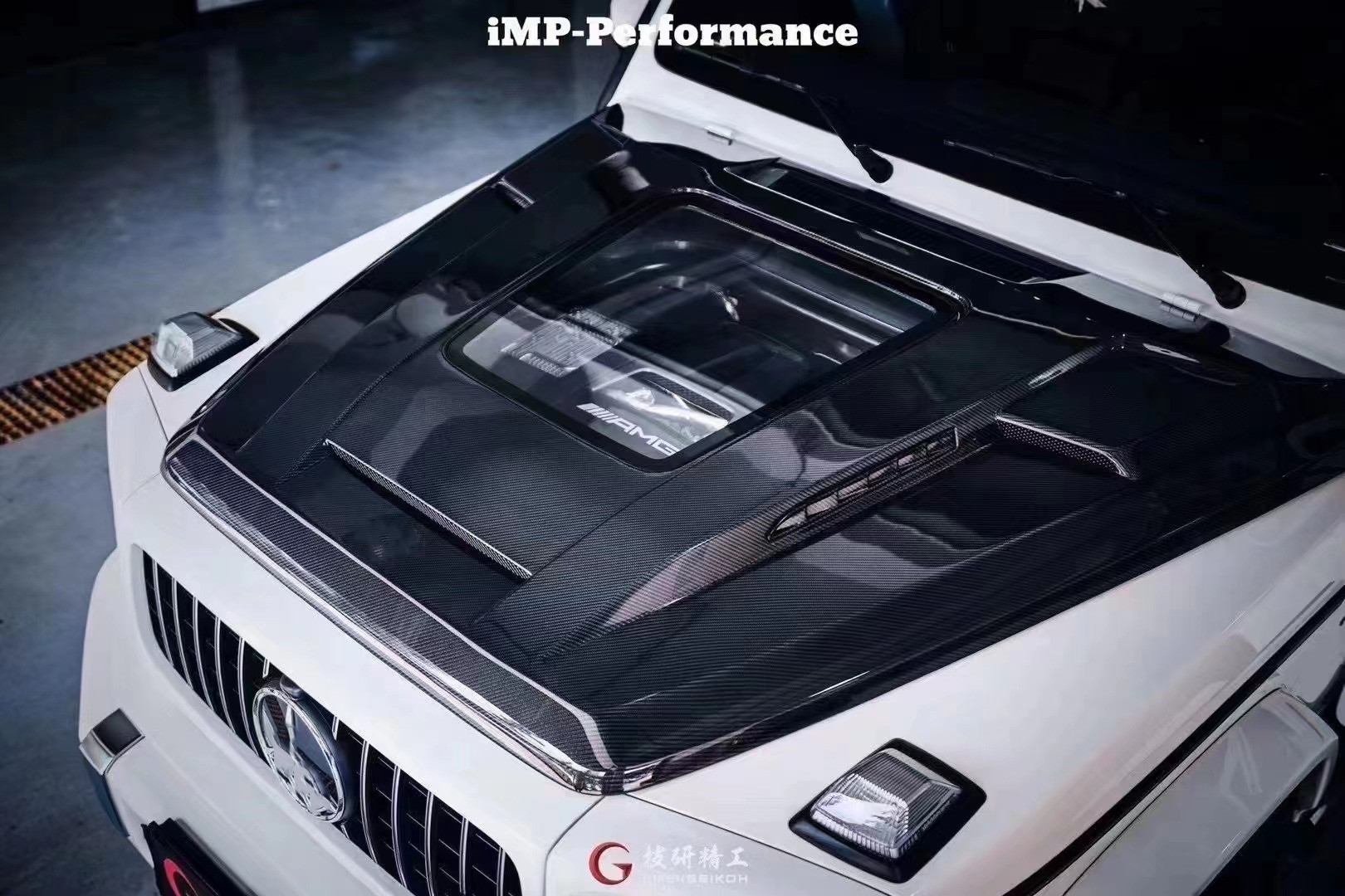 For Benz G Class W463 W464 Carbon Fiber Hood G500G55G63G350 IMP Transparent Style Machine Cover