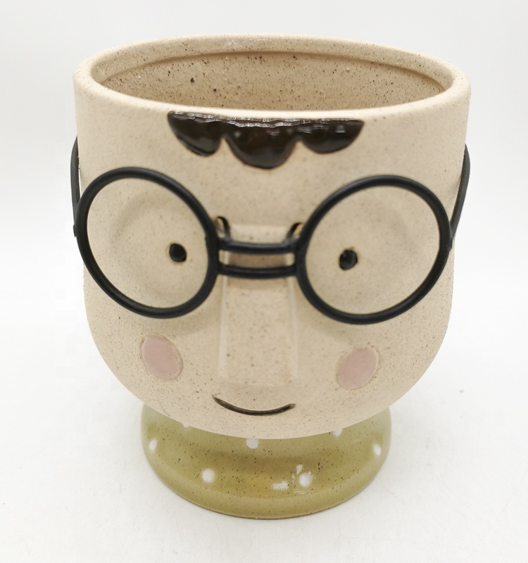 Lovely Instagram 3d Mug Unique BOY Shaped Flower Succulent Pot In Ceramic
