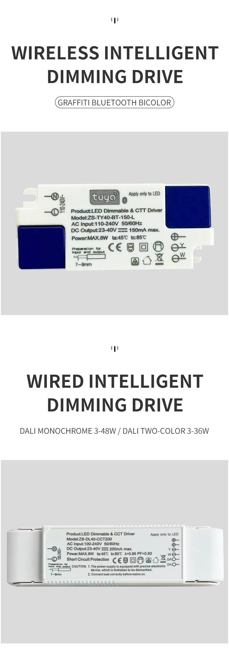 Wireless Intelligent LED Dimmable Driver Downlight Graffiti Bluetooth Two Color