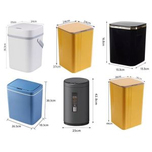 14L Slim Smart Sensor Trash Can Electric Automatic Plastic Garbage Bin Office