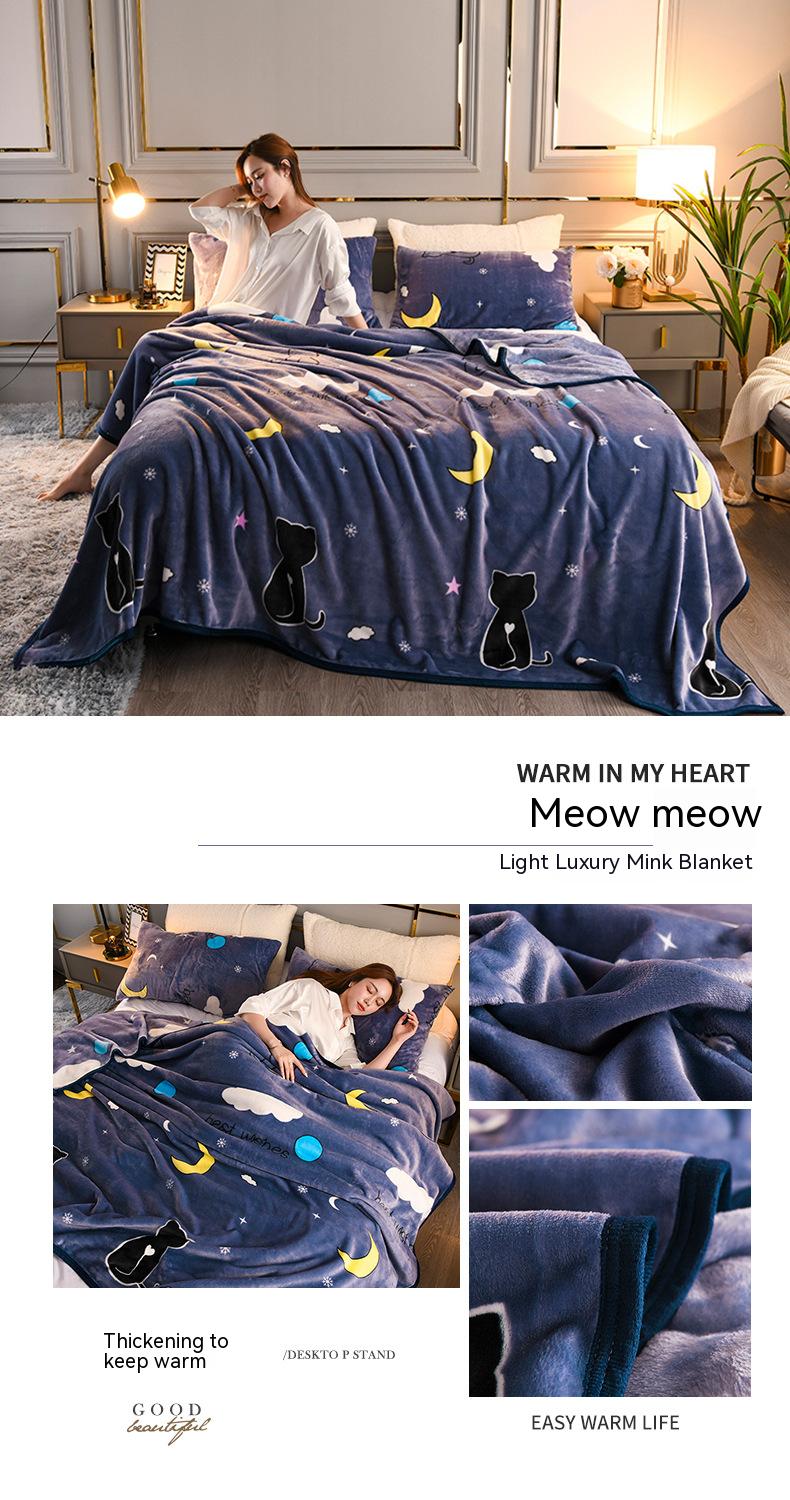 300g Solid Color Polyester Polar Fleece Throw Blanket for Home Custom Promotion