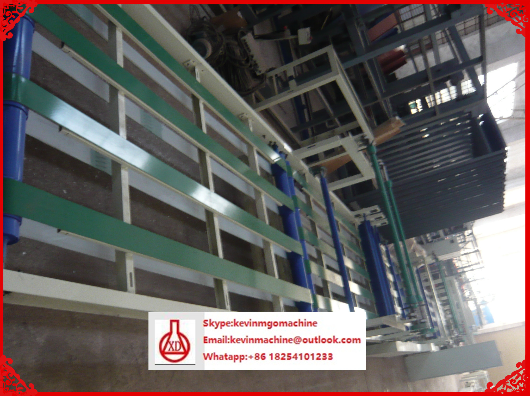Glazed / PET Film Coated MGO Waves Roofing Tiles Roof Sheet Machine 3mm - 6mm Thickness