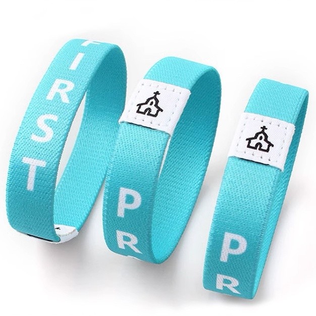 Fabric Stretch Daily Bible Verse Bracelets With NFC RFID Fabric Elastic Wristbands