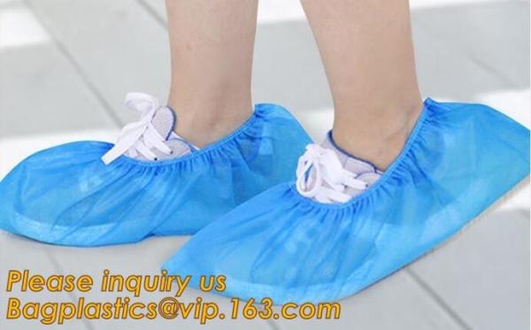 Disposable colorful antistatic PE CPE PP SMS Microporous shoe cover good quality