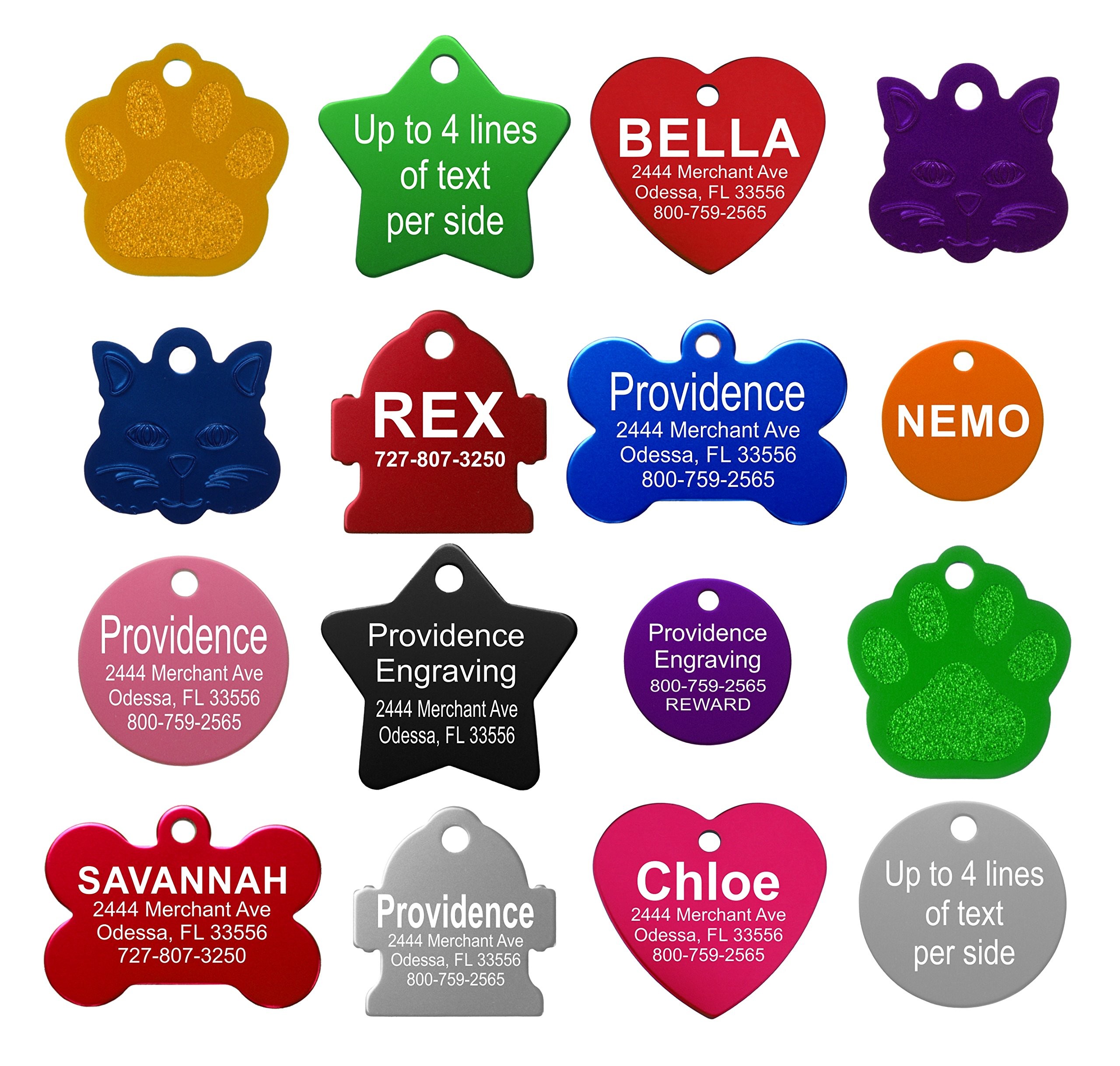 Stainless Steel Engravable Dog Tags Metal Dog Name Tags Engraved