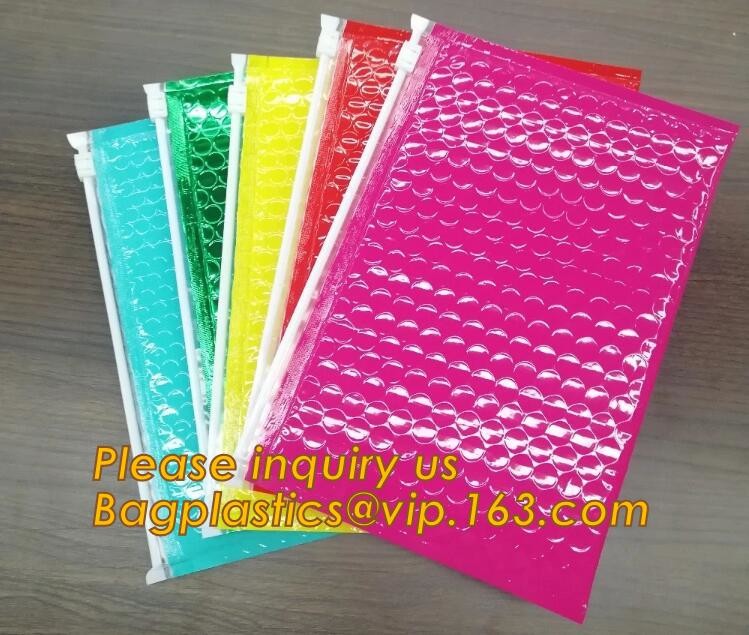 Custom Bubble Zip lockkk Packaging Bag Slider Padded Bag,Anti Shock Plastic PE Material Mailer Zip Lock Padded Bag /Slider