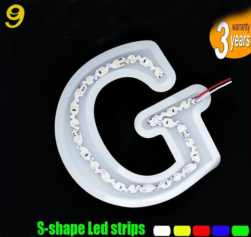 12 Volt White S Shape LED Strip For Commercial Sign Backlighting ODM