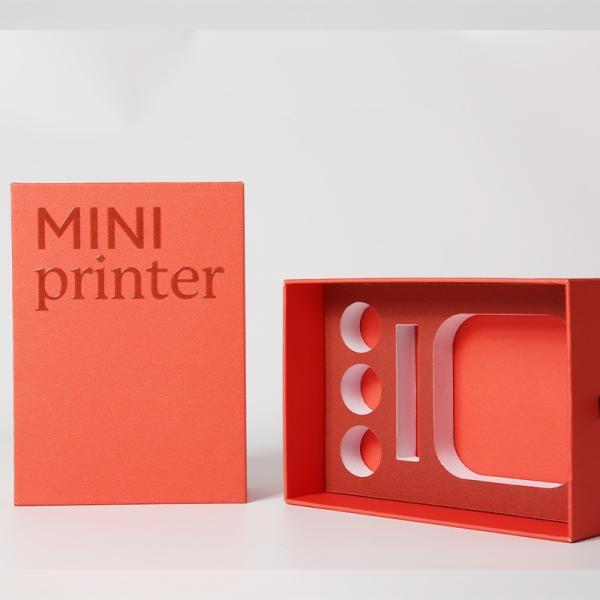 China Custom Printed Cardboard Drawer Box Packaging With Embossing Logo And EVA Insert on sale