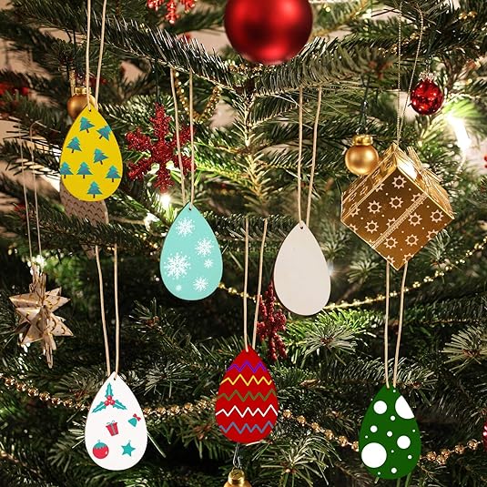 Wood Earring Blanks, Unfinished Teardrop Pendants for Crafts, Decoration, Jewelry Supplies and DIY Projects