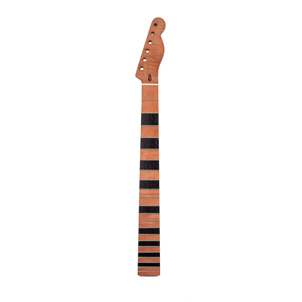 22 Fret Tiger Flame Maple Guitar Neck Replacement TL Electric Guitar Neck Adjustable Truss Rod