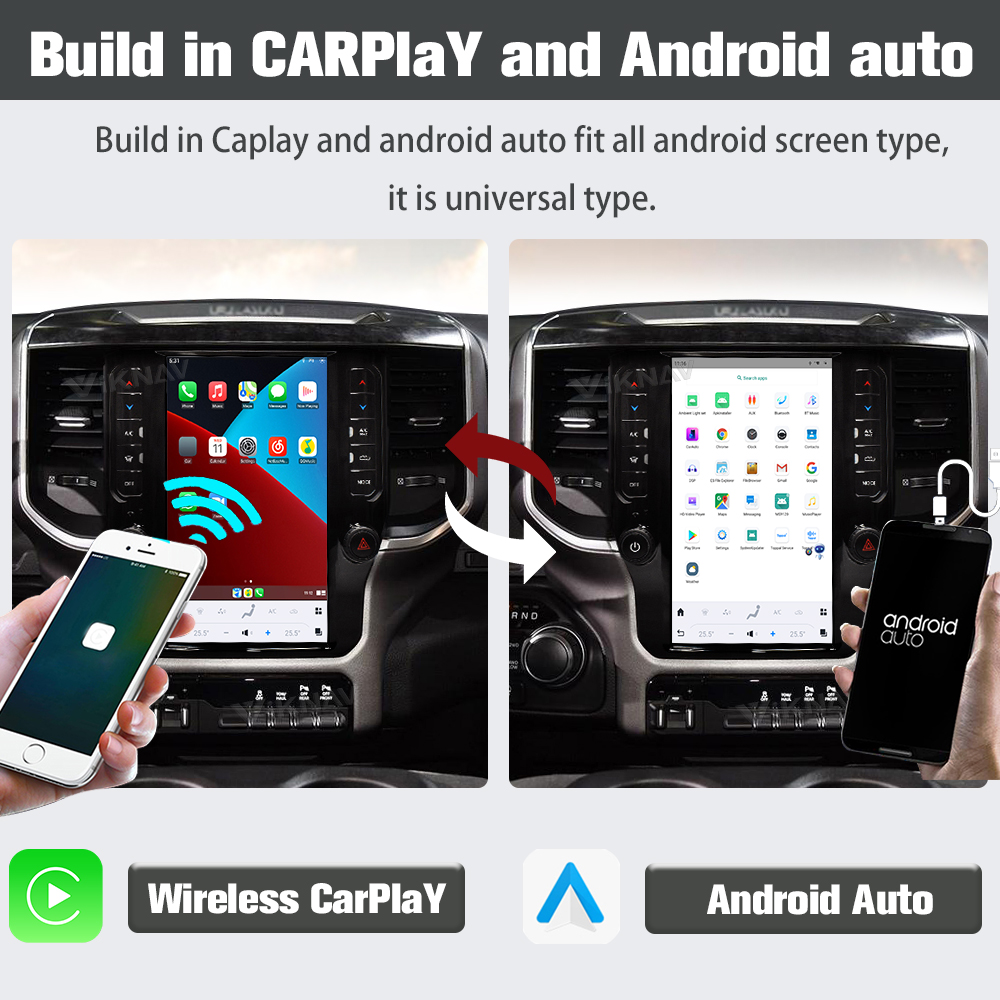 Android 11 Head Unit For Dodge Ram 20-23 Car Radio 11.8 Inch Touch Screen