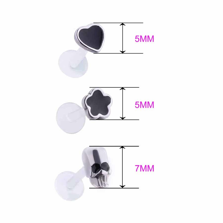 Hot Sale New Arrival Piercing Lip Ring Stainless Steel Internally 16g Labret Lip ring