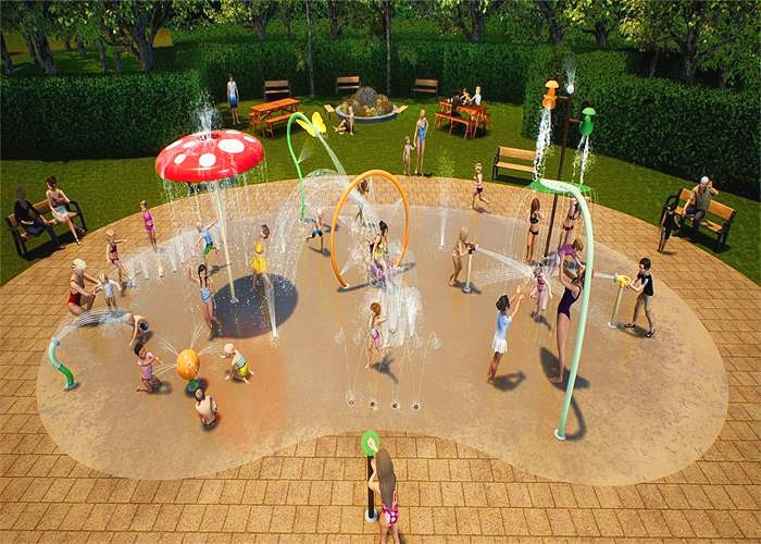 Fiberglass Kids Water Playground For Splash Toys Water Park Equipment