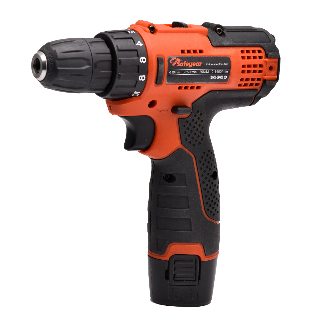1300mAh Handheld Power Drills 12v Cordless Drill Set 25N.M 18+1 Gear