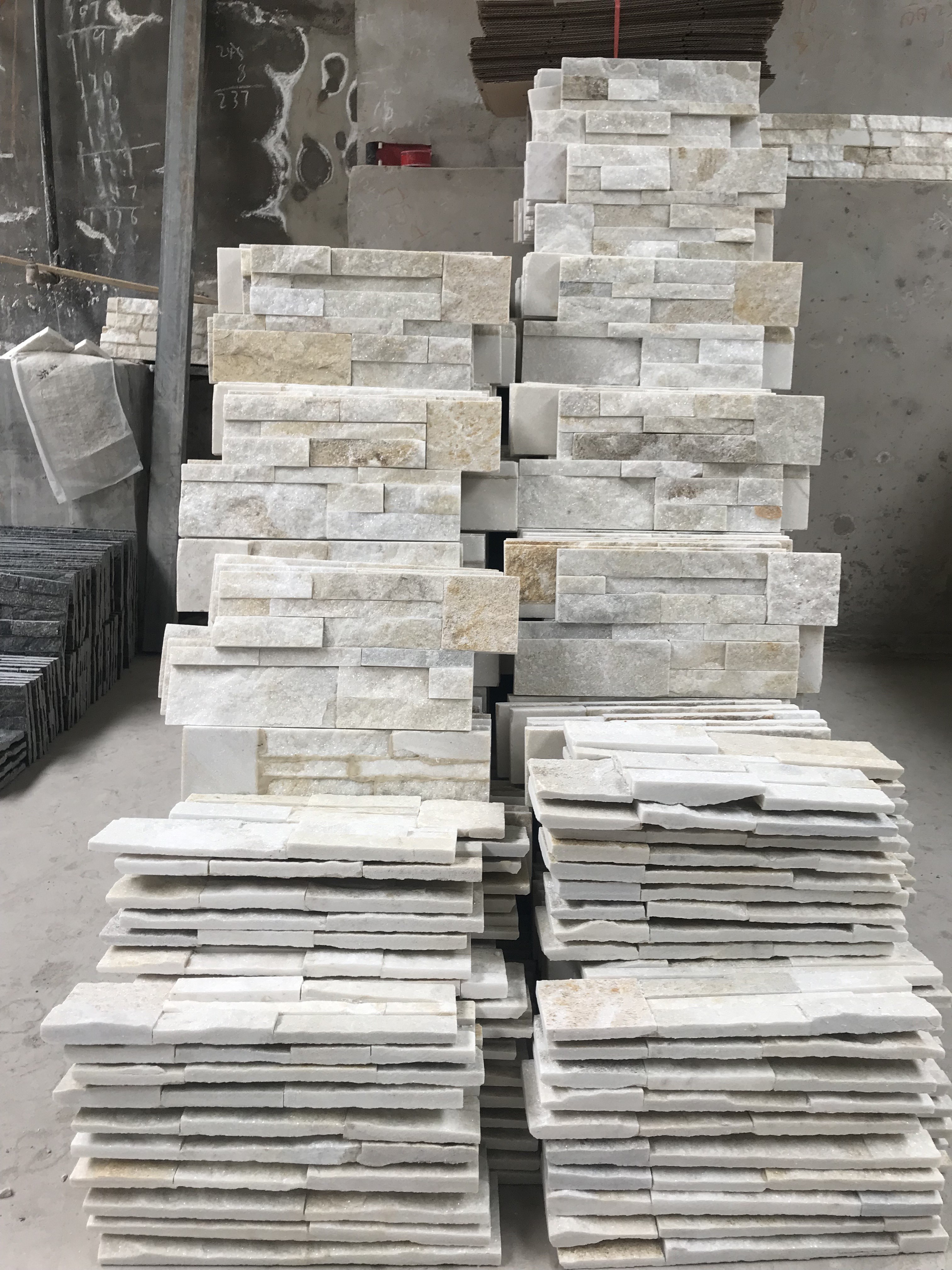 Rectangle Color White 15x60cm 6"X24" Indoor Stone Veneer Panels