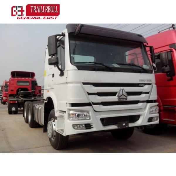 Towing Euro 2 420HP HOWO 6X4 LHD RHD Heavy Duty Tractor Truck For Semi Trailer