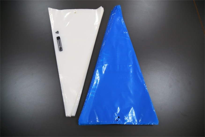 Disposable Plastic Piping Bags Pastry Decorating Bag White Blue Color Customized