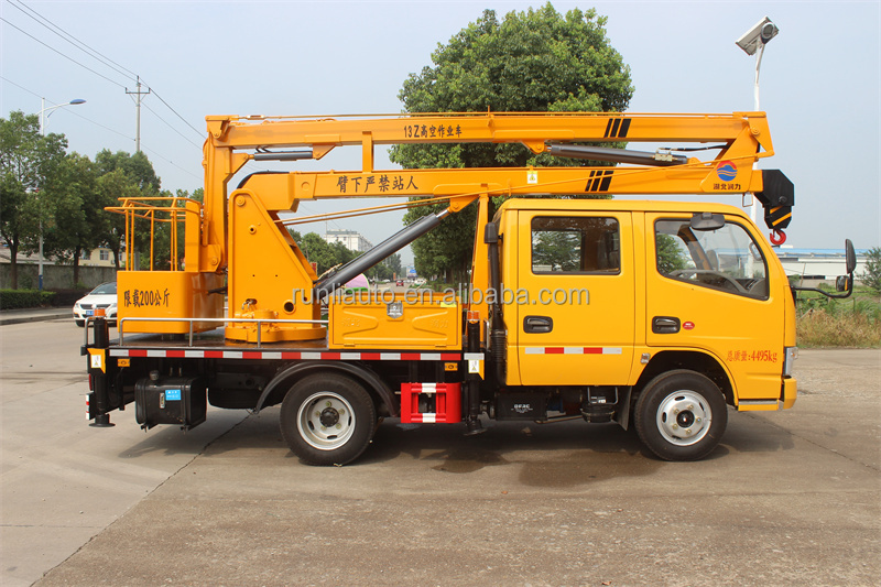 High Quality Good Price Double Row 13m Small Operation Platform Aerial Work Platform Truck