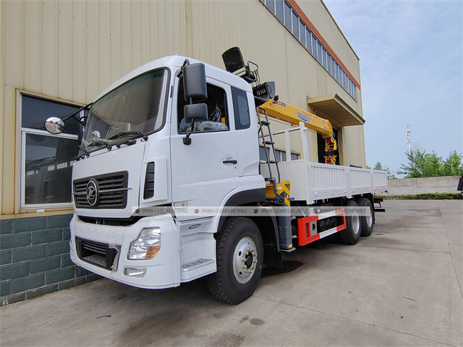 Famous Brand 6x6 6x4 Cargo Dump Truck Crane Truck Mounted With 14tons 12 Tons