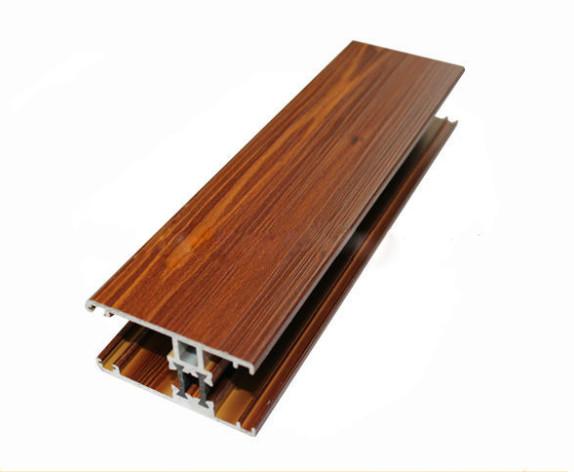 OEM / ODM Wood Grain Square Aluminum Profile For Kitchen Cabinets ISO 9001
