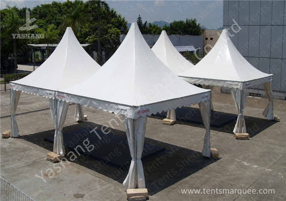 White Lining Decorated Special Event Tents / Transparent Glass Wall Tents For Outdoor Events