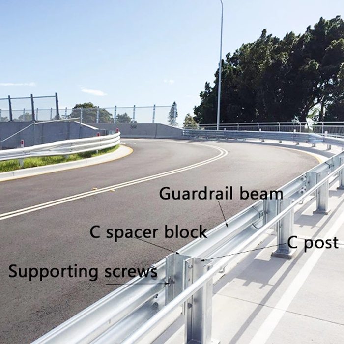 Customized Corrugated Steel Beam Guardrail Fence U Block Spacer