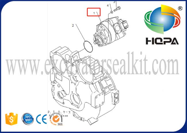 705-52-40160 7055240160 Hydraulic Gear Pump Komatsu D155A-3 D155A-5 D155A-5