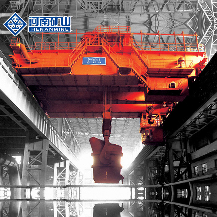 74 Ton Double Beams Bridge Foundry Crane QDY Model Electric Casting For Steel Mill