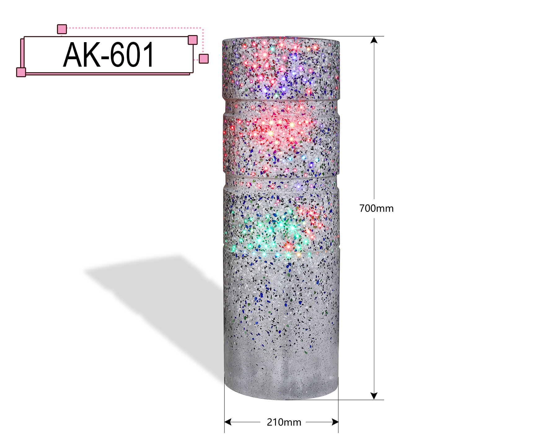 Luminous Stone Bollards Ball Car Parking Lot Road Blocking Special-Shaped Ornam