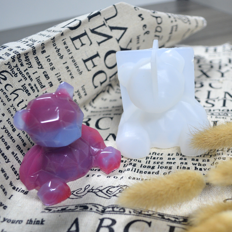 Handmade Silicone Resin Mold Diy Epoxy 3D Bear Silicone Mold Reusable