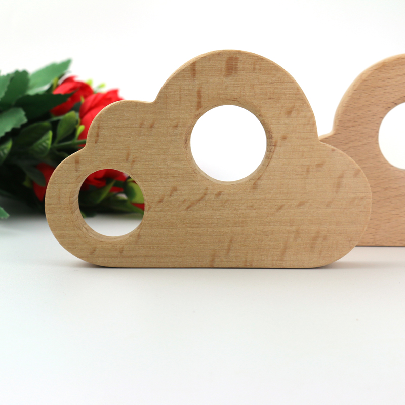 Soft Toddlers Wooden Baby Teether Wooden Chew Toy For Teething